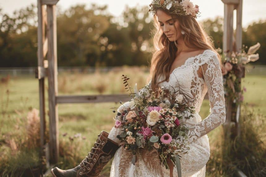 Quel accessoire pour une tenue de mariage champetre ?