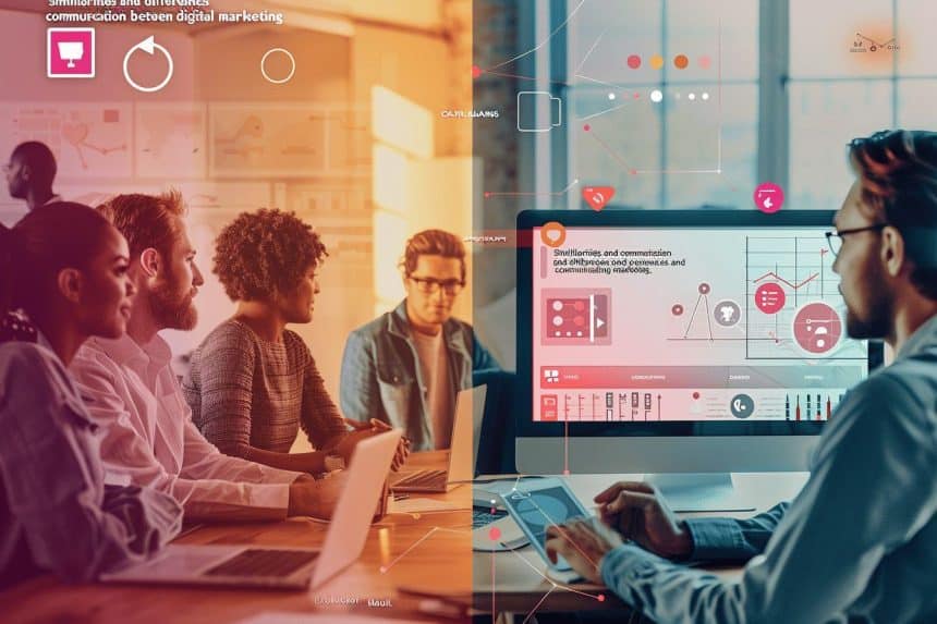 Quelles sont les similitudes et les différences entre la communication et le marketing digital ?